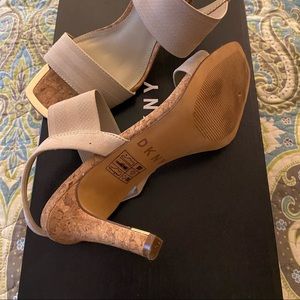 DKNY sandal for women size 6. Worn once, small damaged at the bottom see picture